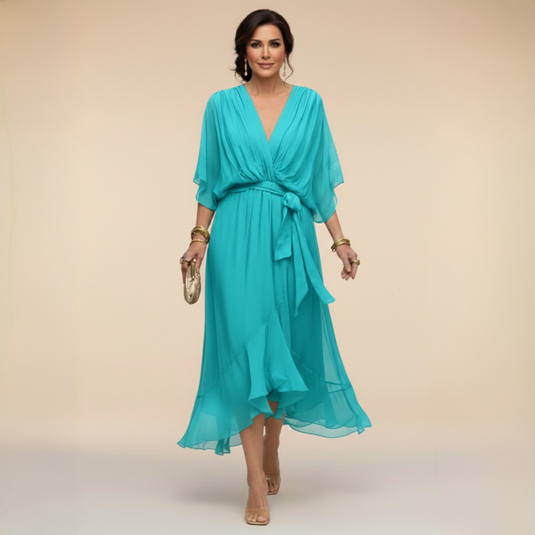 Nellie | Elegant Wrap V-Neck Dress