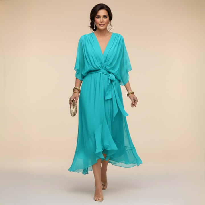 Nellie | Elegant Wrap V-Neck Dress
