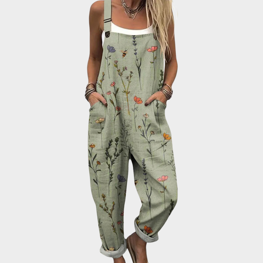 Millie  Garden Print Overalls