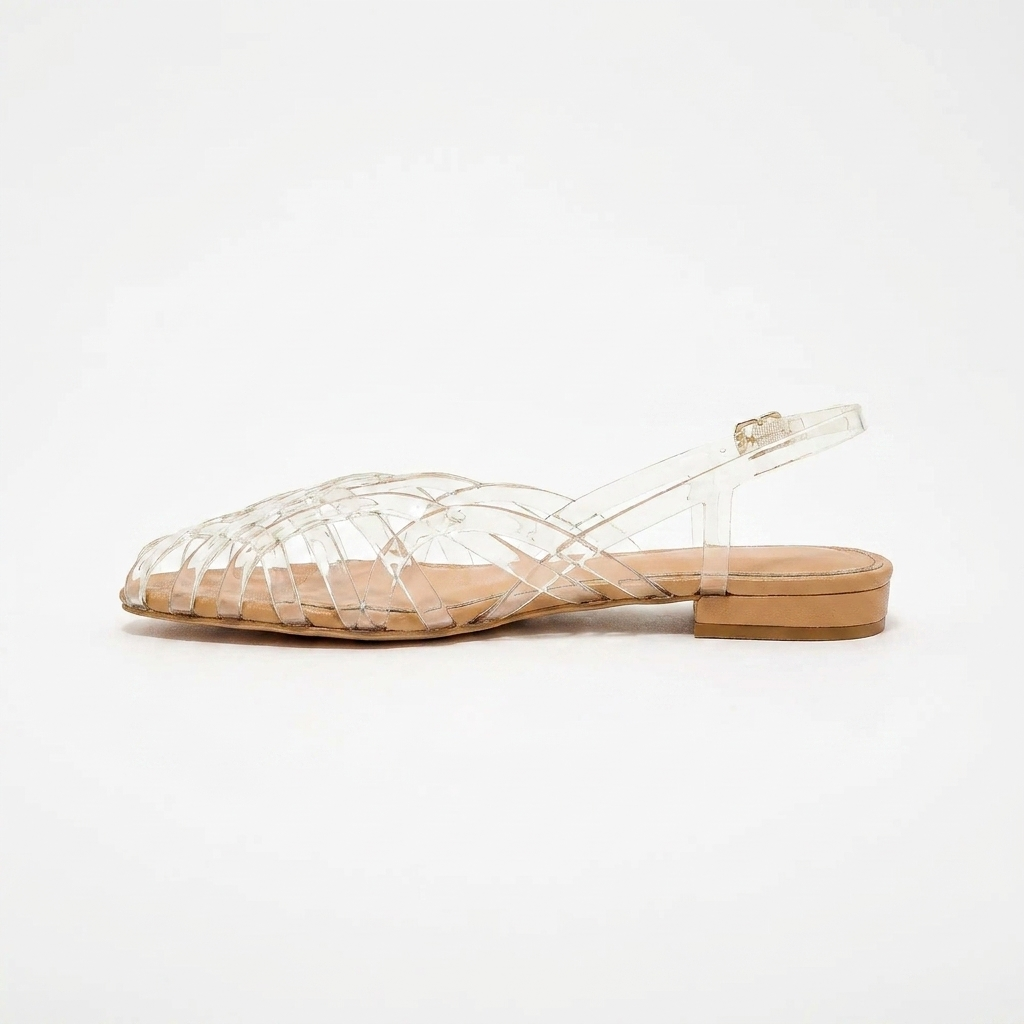 Aria - Braided Leather Slingback Flats