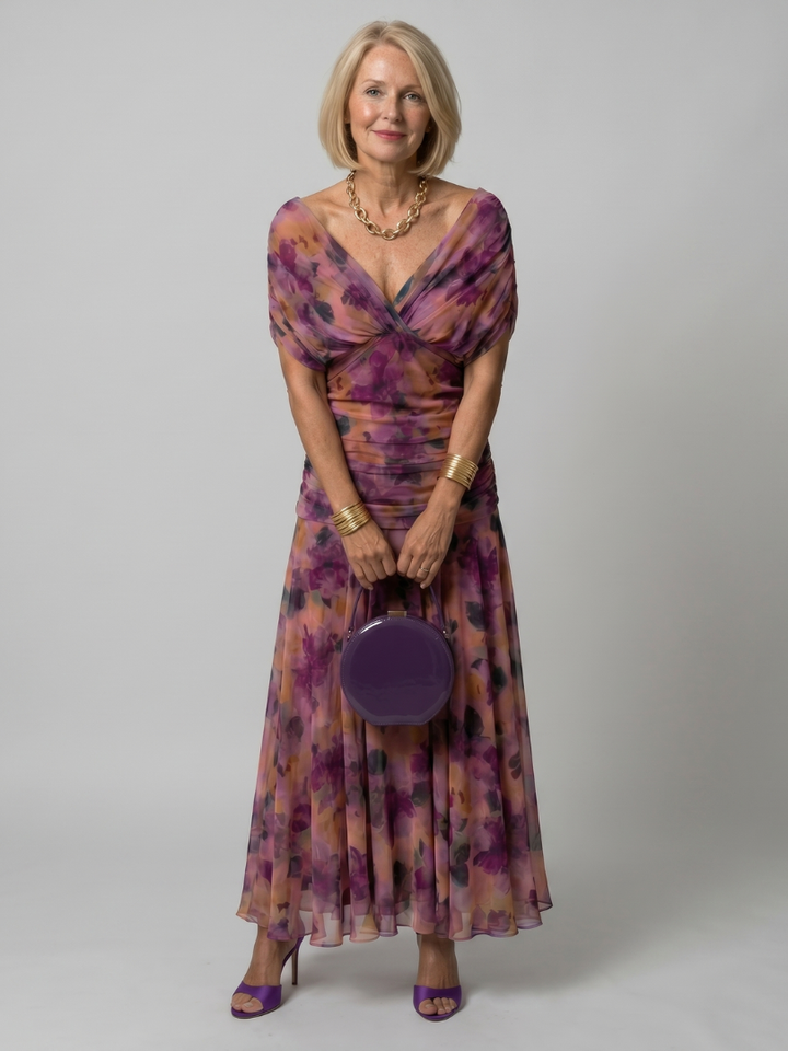 Faye | Off-Shoulder Flow Midi Dress