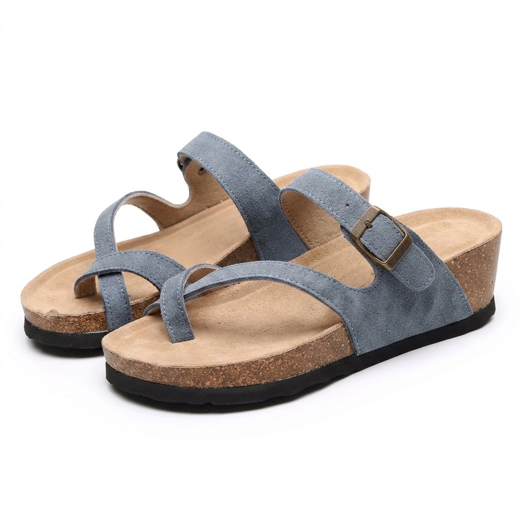 Manly Cross-Strap Orthopaedic Platform Sandals