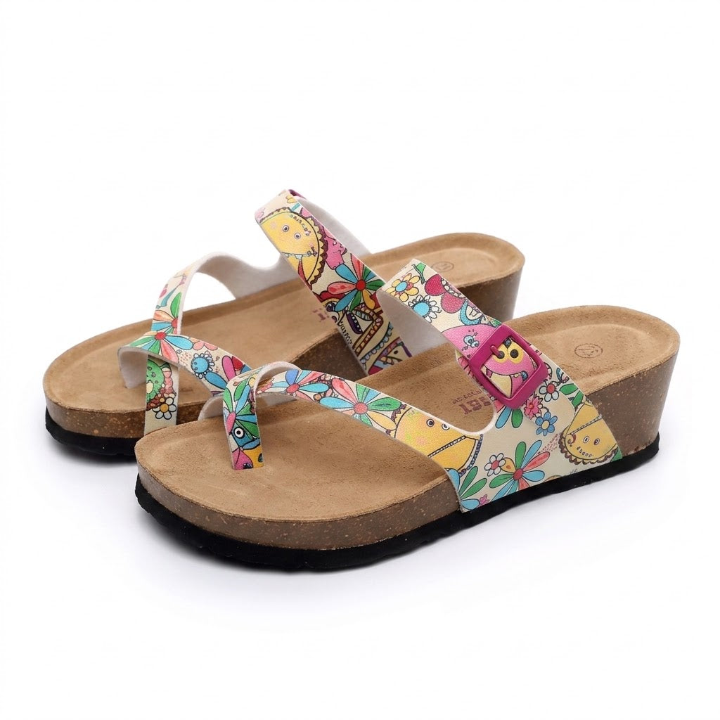 Manly Cross-Strap Orthopaedic Platform Sandals