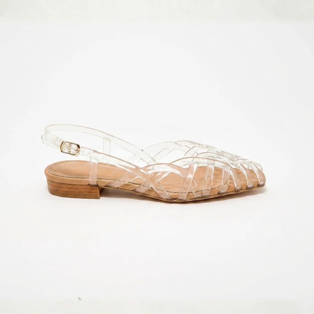 Aria - Braided Leather Slingback Flats