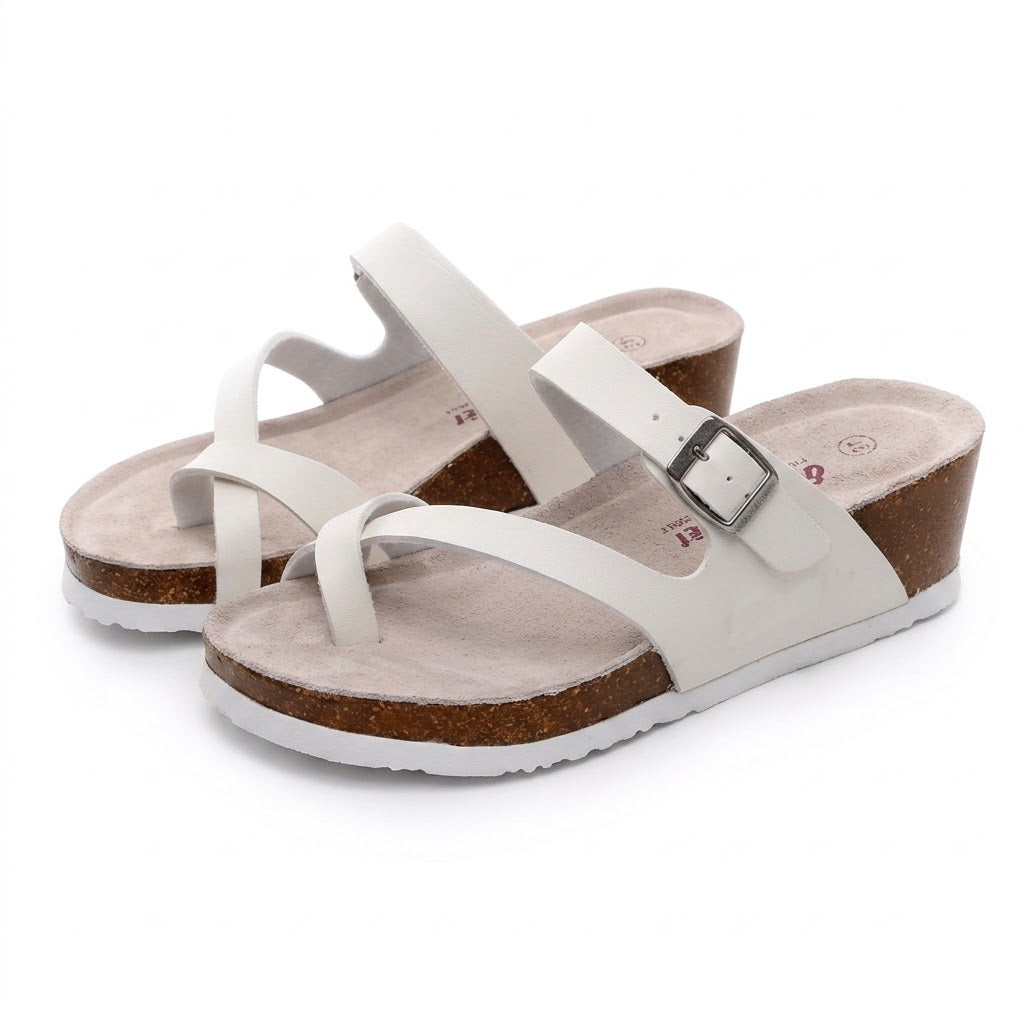 Manly Cross-Strap Orthopaedic Platform Sandals