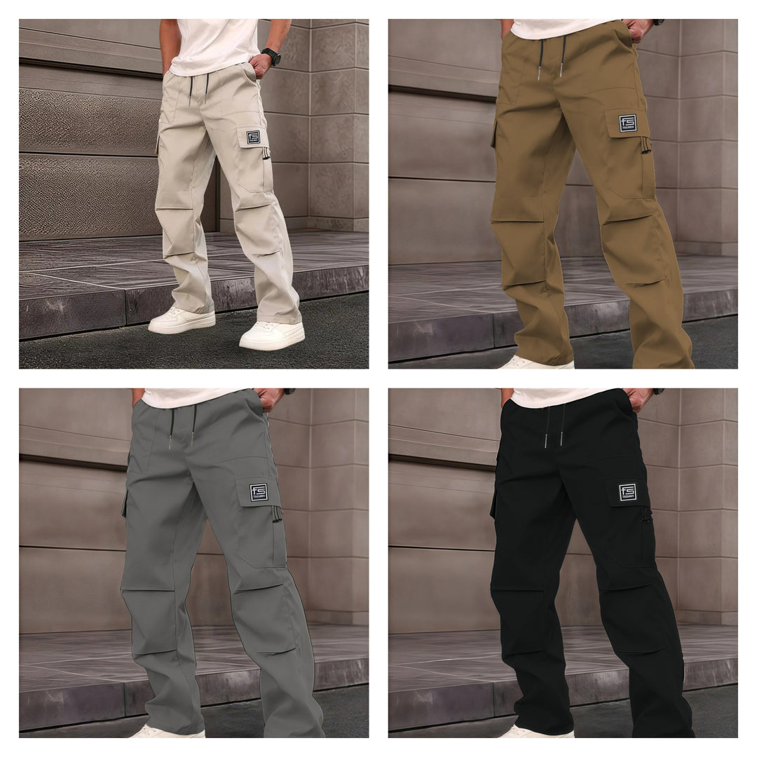 All-Season Slim Fit Cargo Pants with Utility Pockets