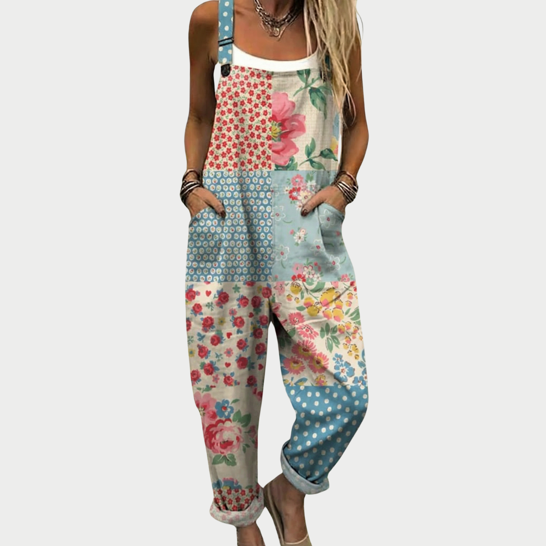 Sadie  Multicolour Print Overalls