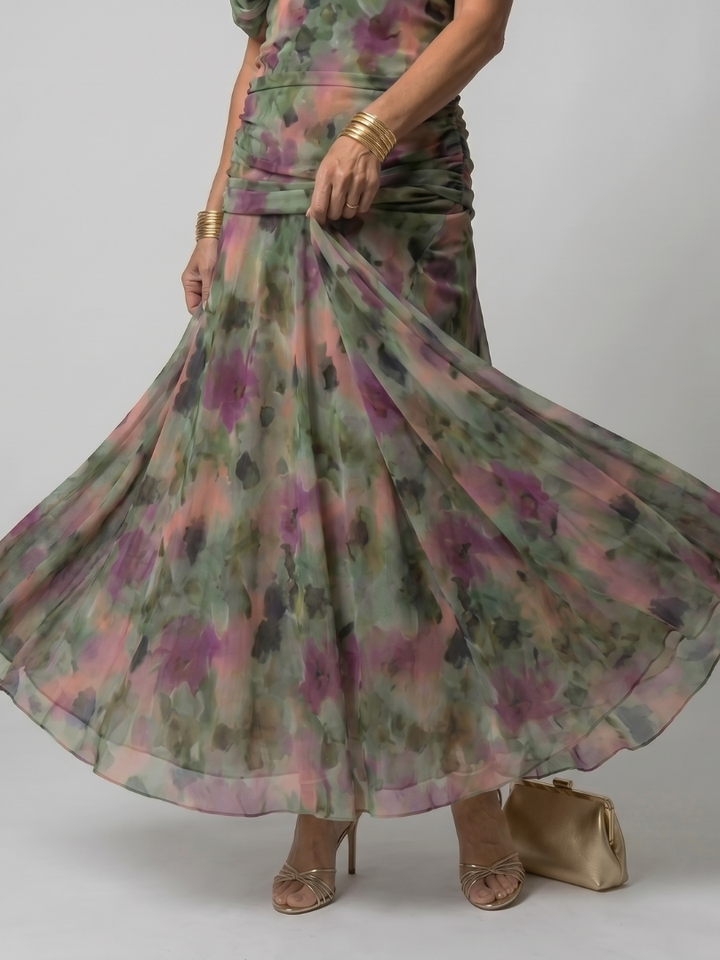 Faye | Off-Shoulder Flow Midi Dress