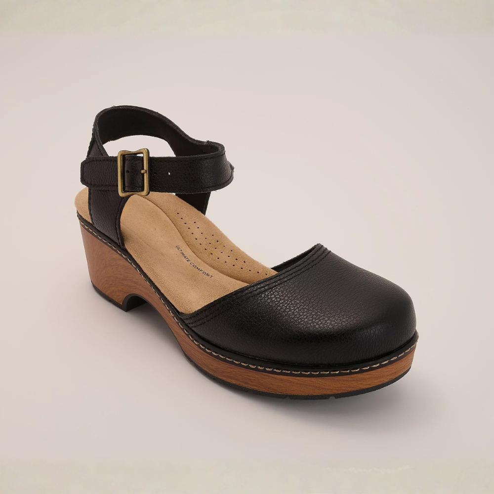 Nora Leather Platform Clogs