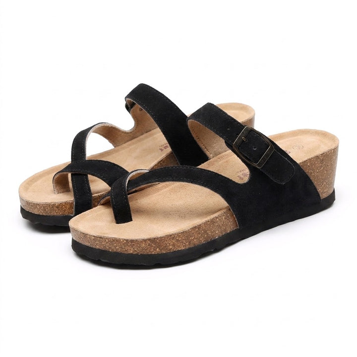 Manly Cross-Strap Orthopaedic Platform Sandals