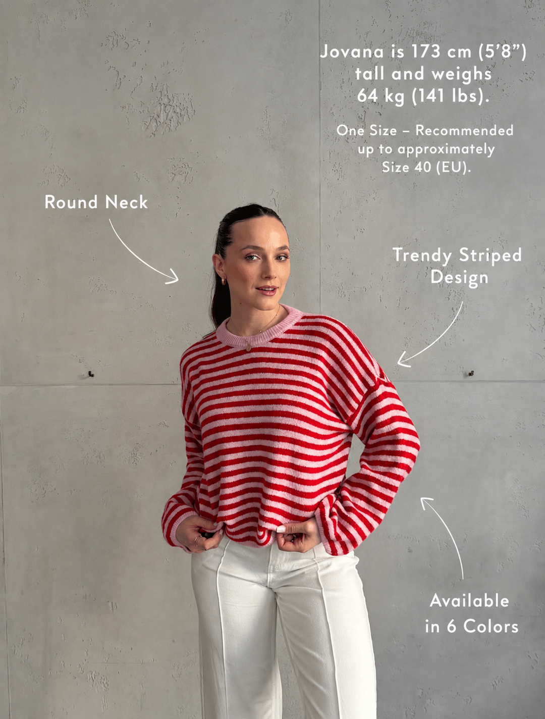 Akuna - Striped round-neck sweater