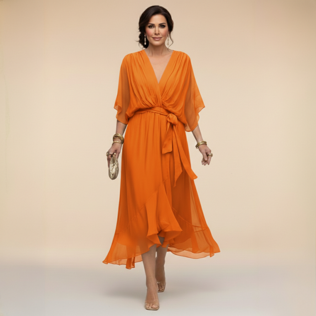 Nellie | Elegant Wrap V-Neck Dress