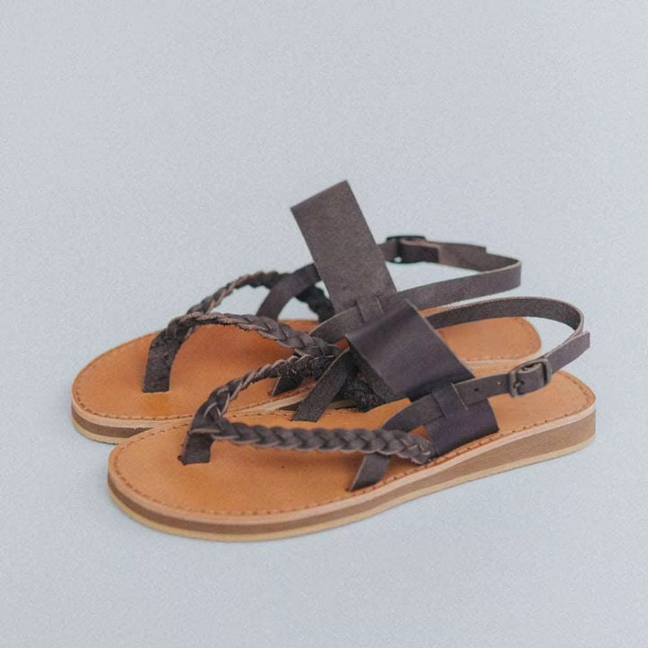 Handmade Orthopaedic Ankle Sandals - Cocoa Brown