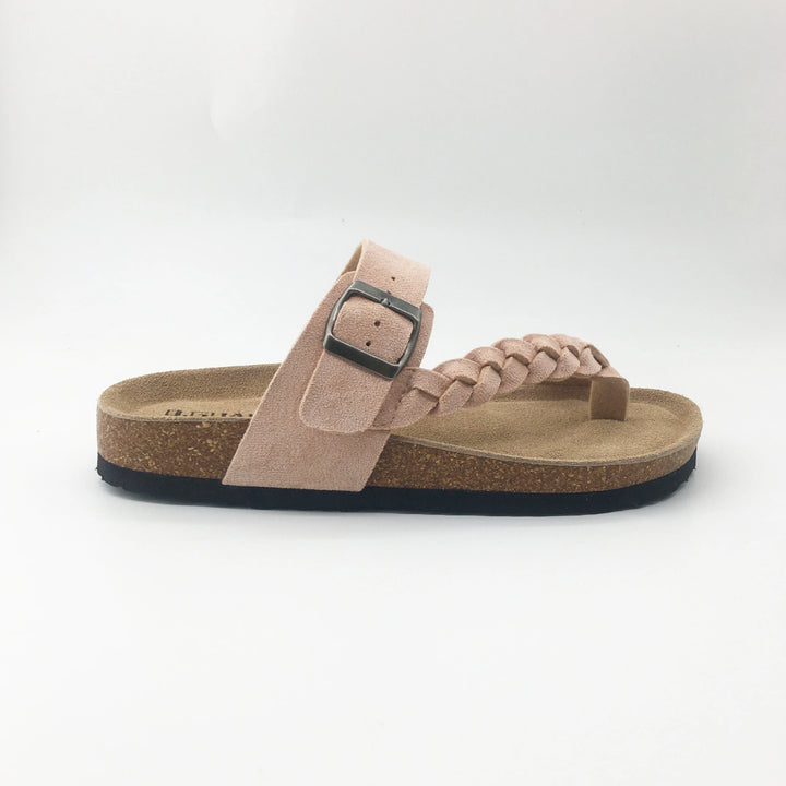 Blush - Braided Toe-Post Orthopaedic Slides