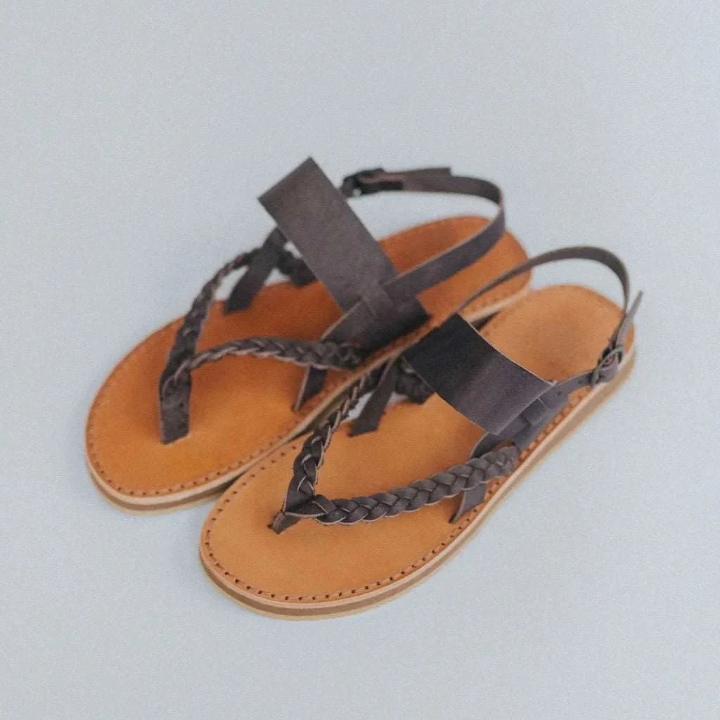 Handmade Orthopaedic Ankle Sandals - Cocoa Brown