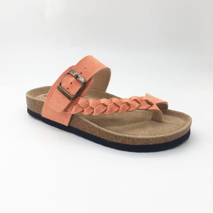 Blush - Braided Toe-Post Orthopaedic Slides