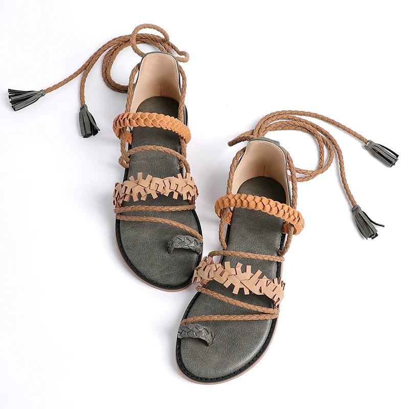 Marrakech Braided Gladiator Boho Sandals