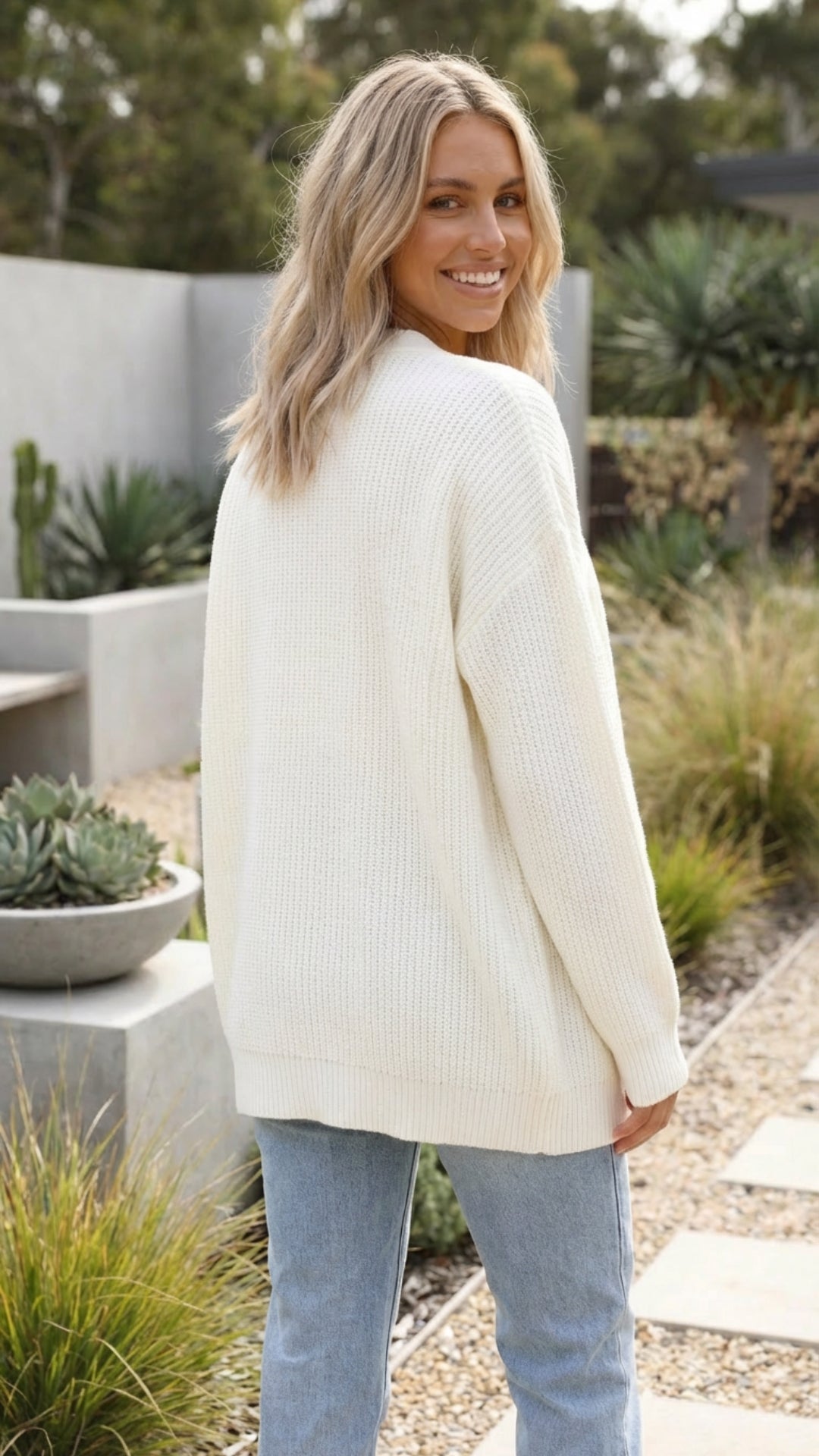 Women's Long Button Up Knit Cardigan
