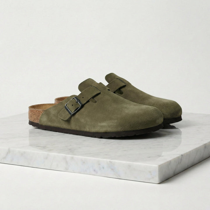 Men's Suede Clogs - Stylish Comfort Loafers