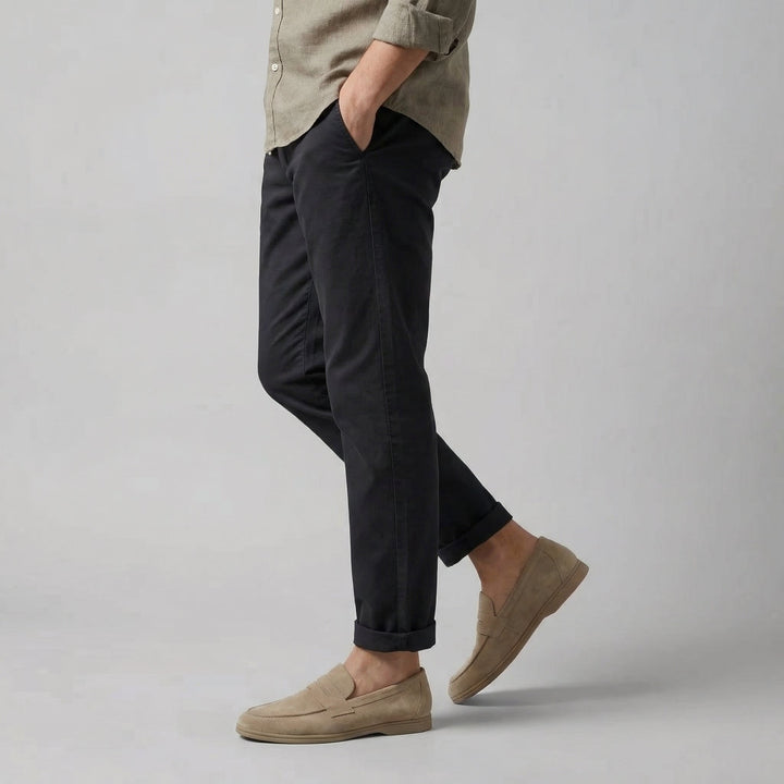 Men's Elegant Suede Penny Loafers