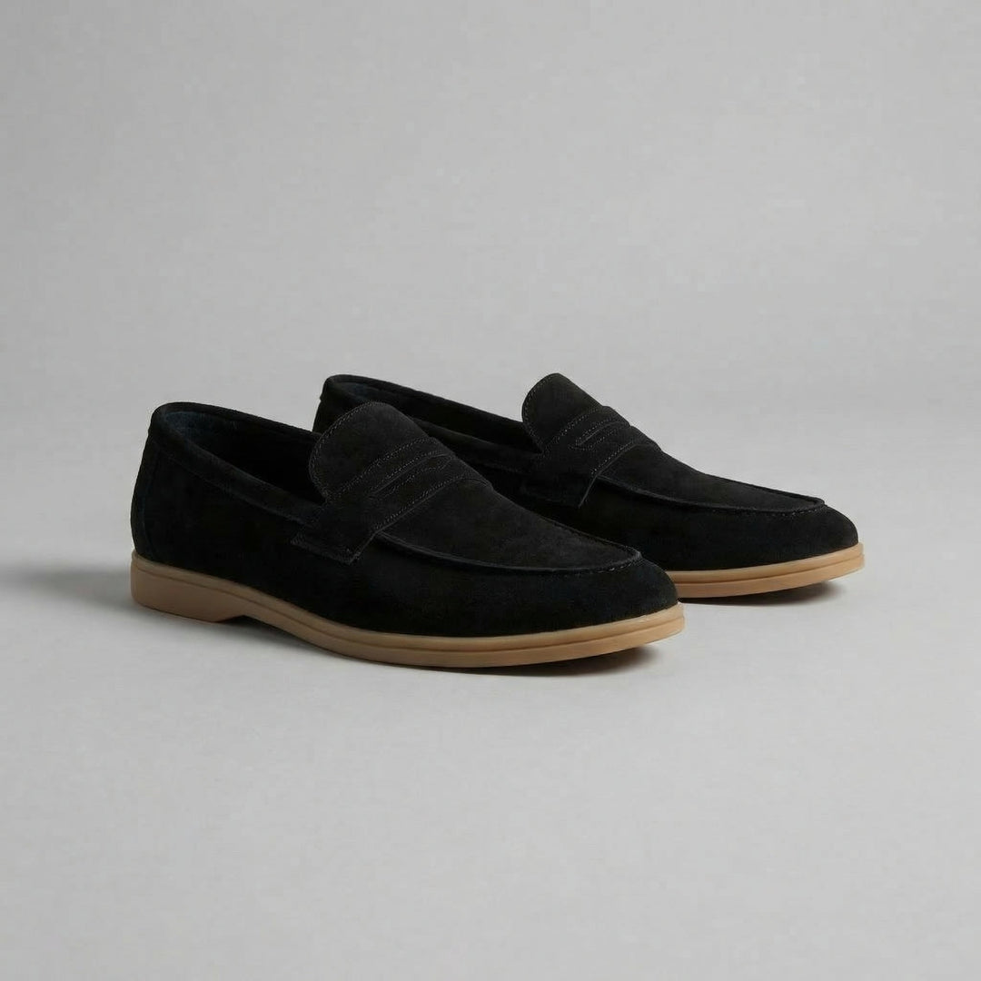 Men's Elegant Suede Penny Loafers