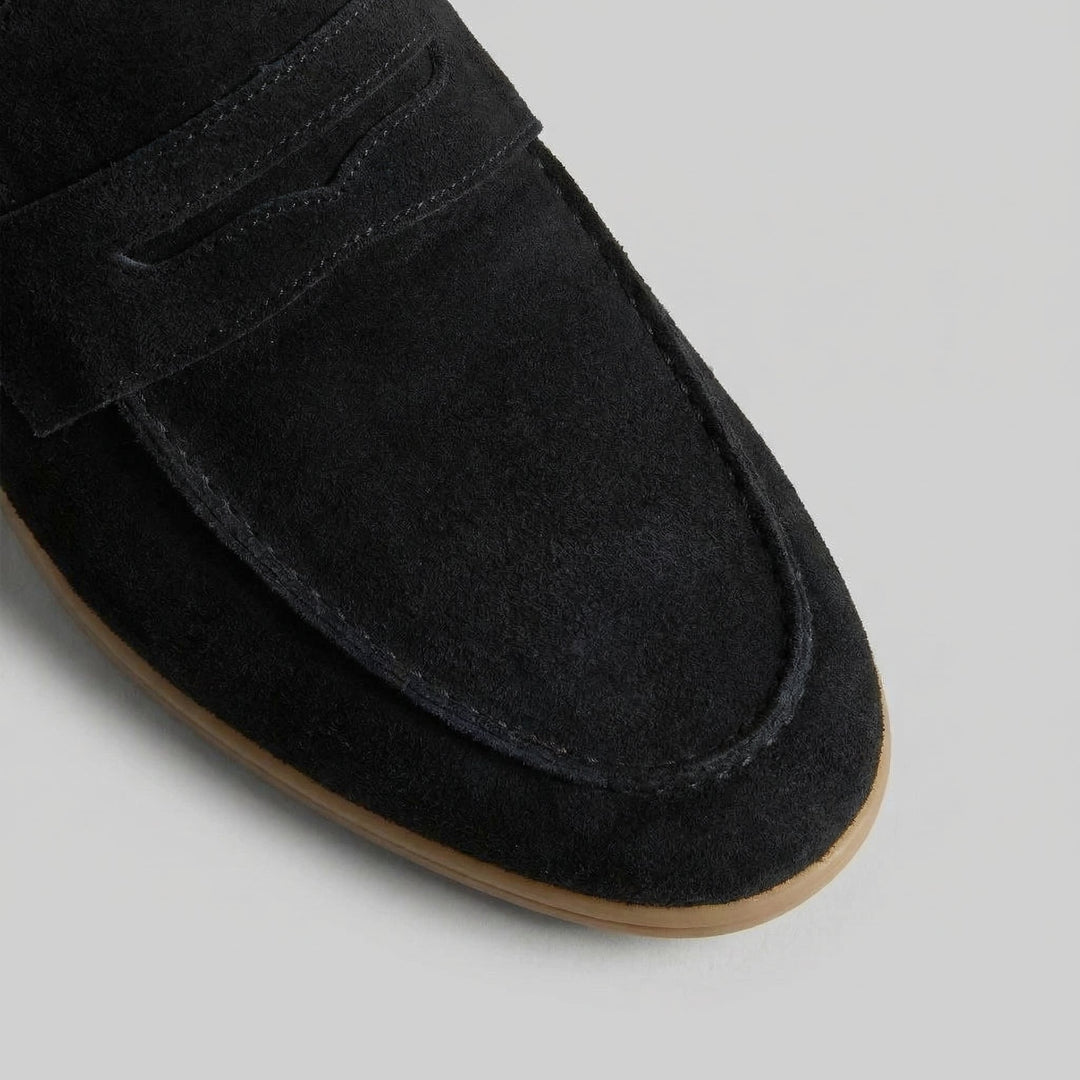 Men's Elegant Suede Penny Loafers