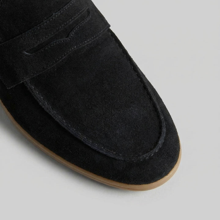 Men's Elegant Suede Penny Loafers