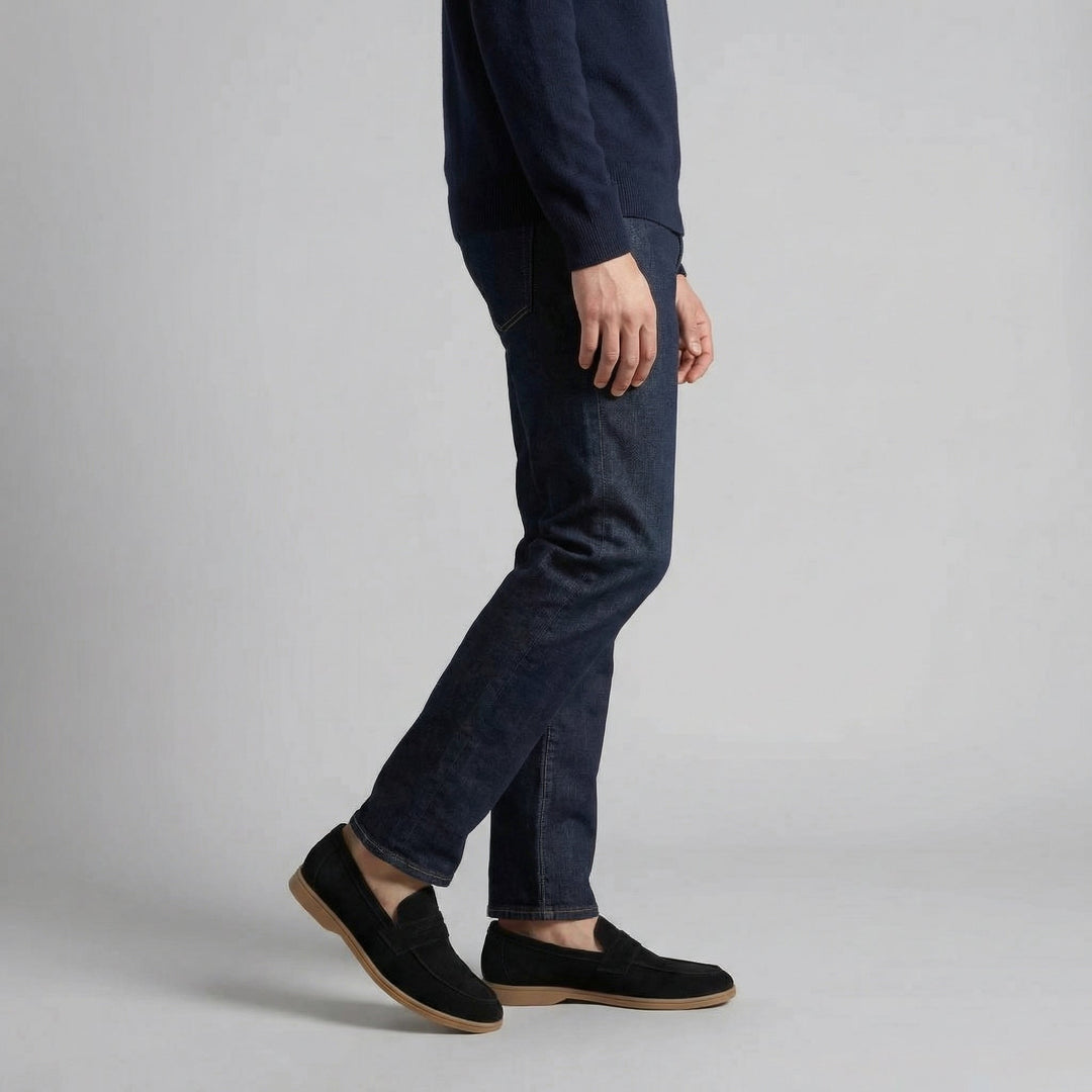 Men's Elegant Suede Penny Loafers