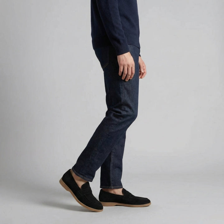 Men's Elegant Suede Penny Loafers