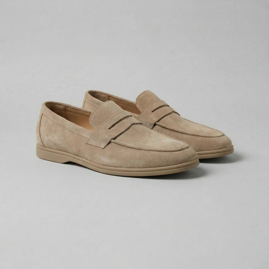 Men's Elegant Suede Penny Loafers