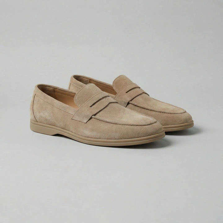 Men's Elegant Suede Penny Loafers