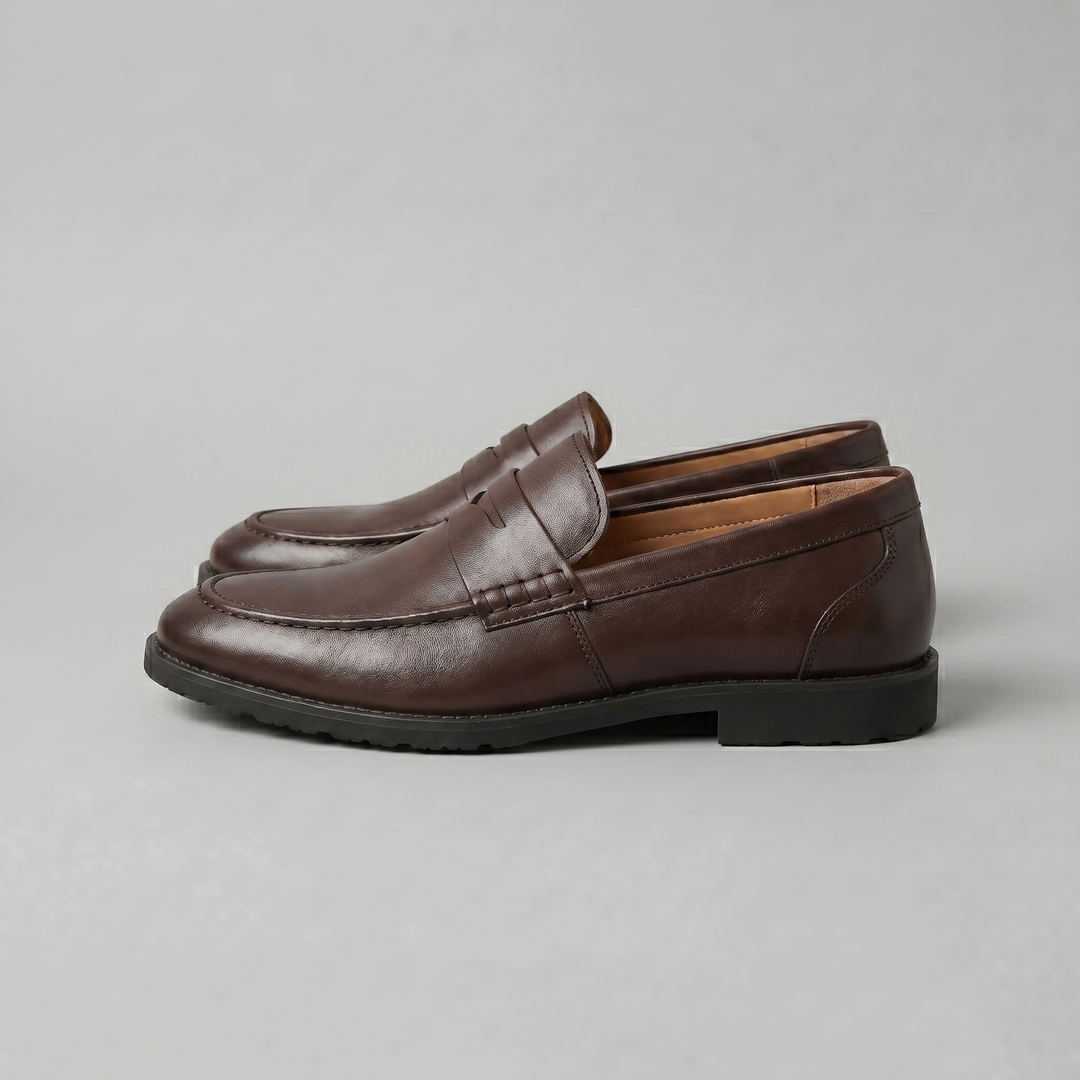 Men's Leather-Look Penny Loafers