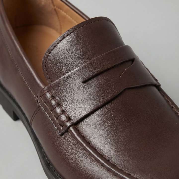 Men's Leather-Look Penny Loafers