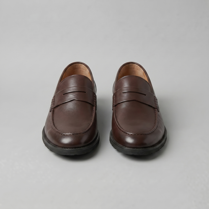 Men's Leather-Look Penny Loafers