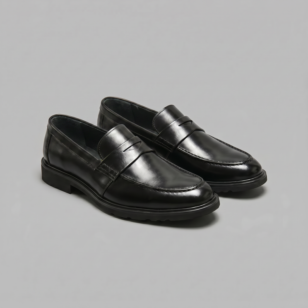 Men's Leather-Look Penny Loafers