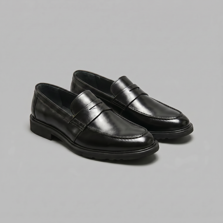Men's Leather-Look Penny Loafers