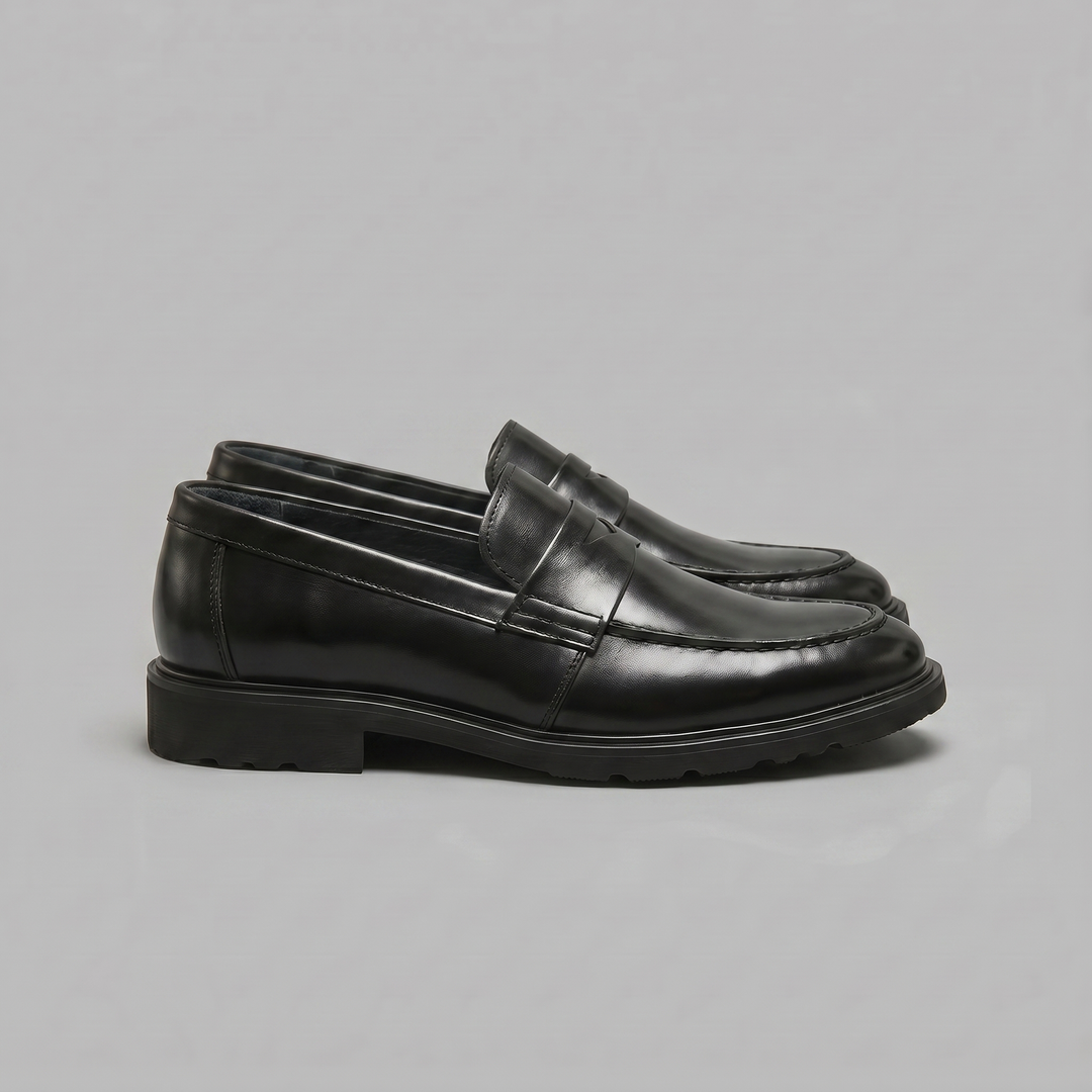 Men's Leather-Look Penny Loafers