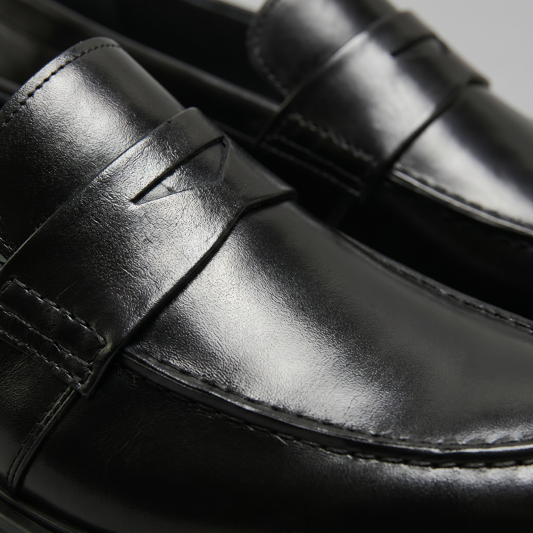 Men's Leather-Look Penny Loafers