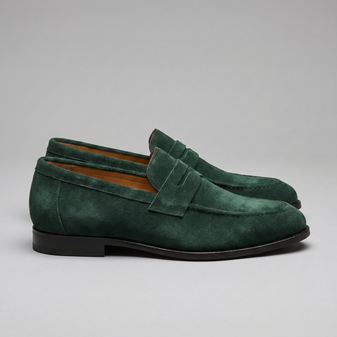 Men's Suede Penny Loafers