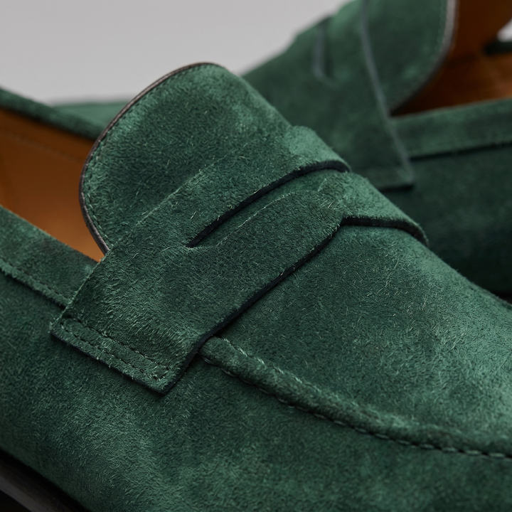 Men's Suede Penny Loafers