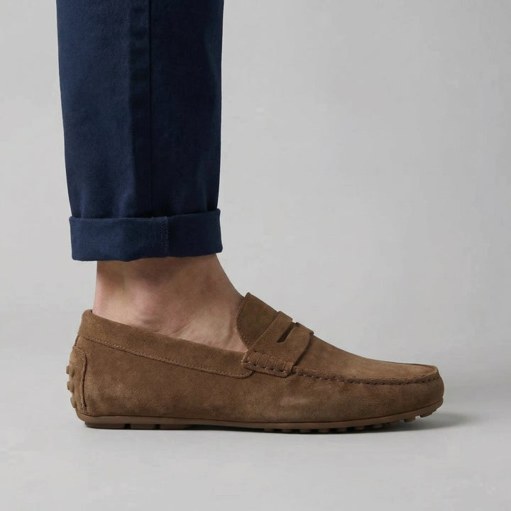 Men's Stylish Suede Penny Loafers