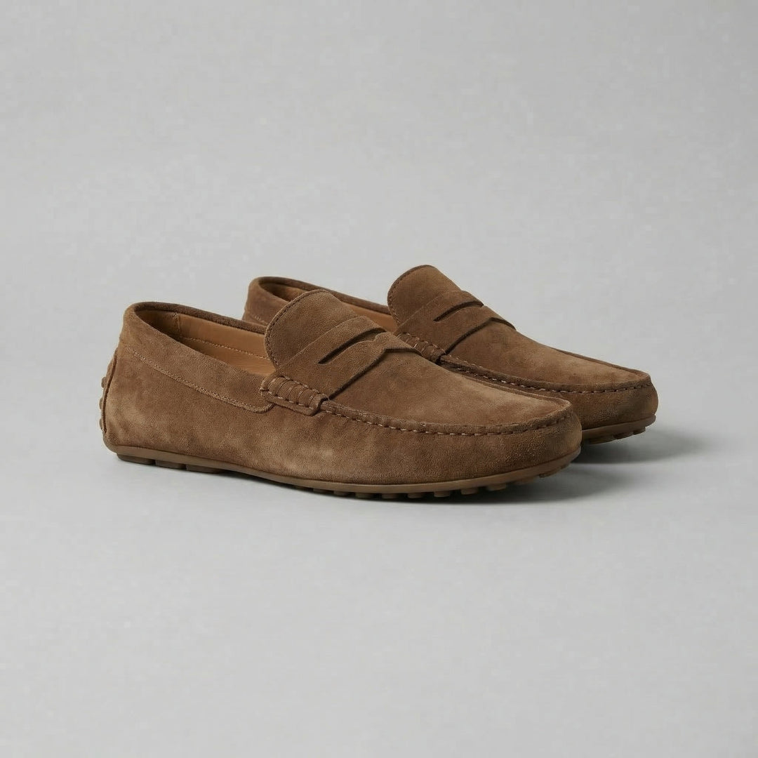 Men's Stylish Suede Penny Loafers