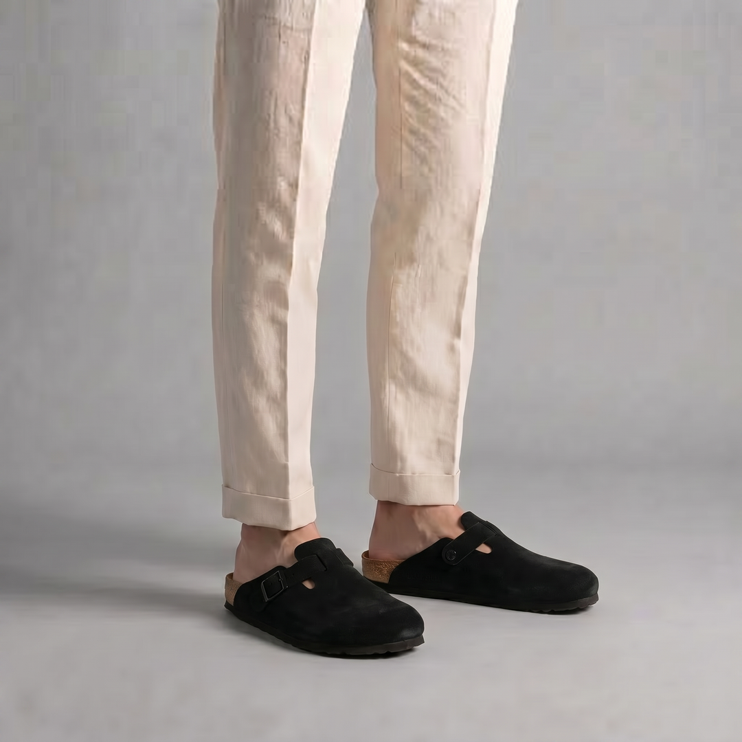 Men's Suede Clogs - Stylish Comfort Loafers