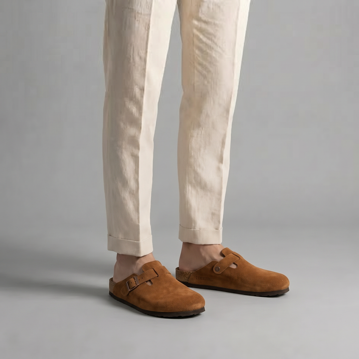 Men's Suede Clogs - Stylish Comfort Loafers