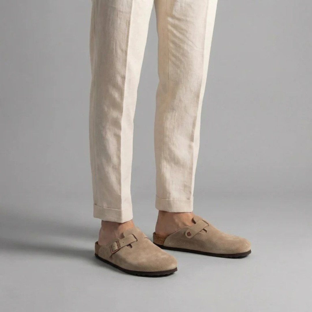 Men's Suede Clogs - Stylish Comfort Loafers
