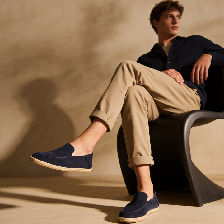 Men's Suede Espadrille Loafers