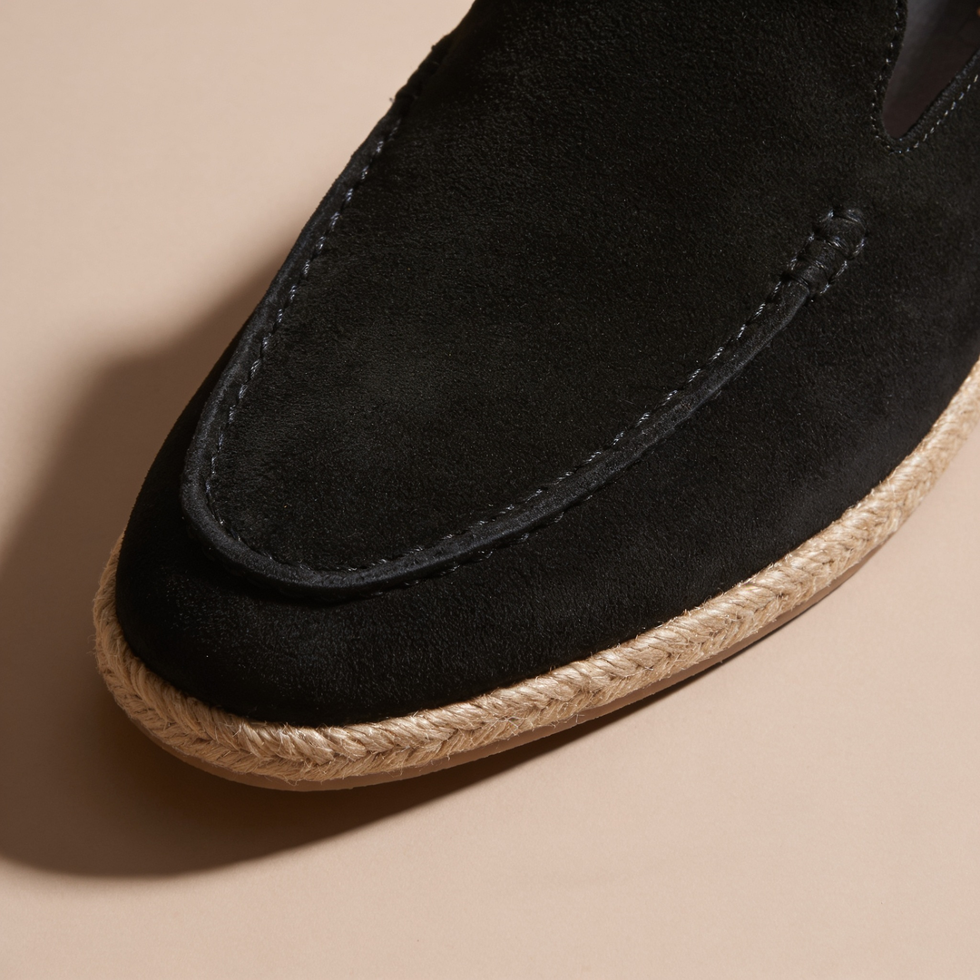 Men's Suede Espadrille Loafers