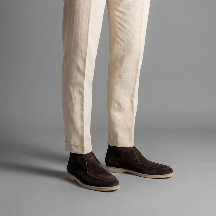 Men's Suede High Loafers
