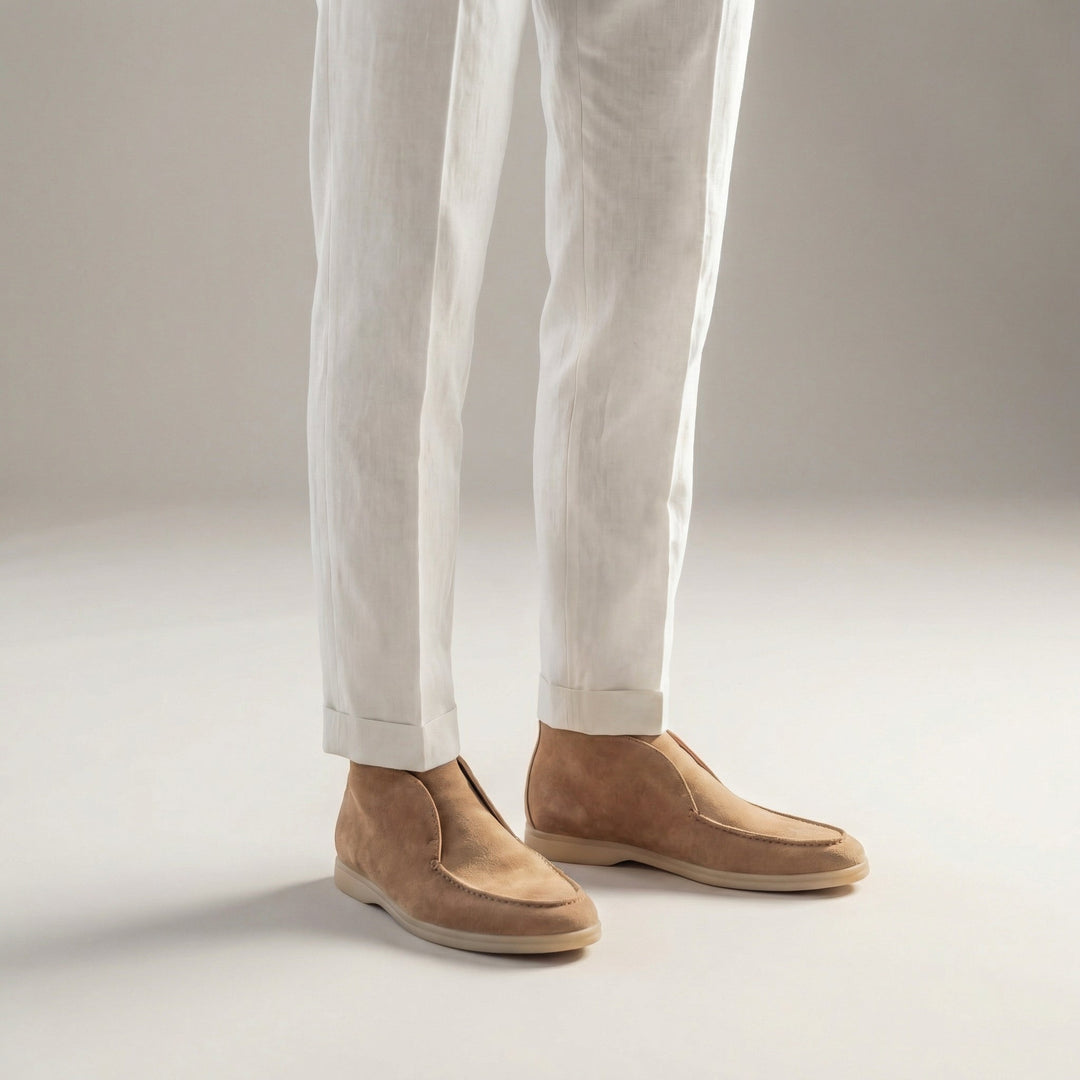 Men's Suede High Loafers