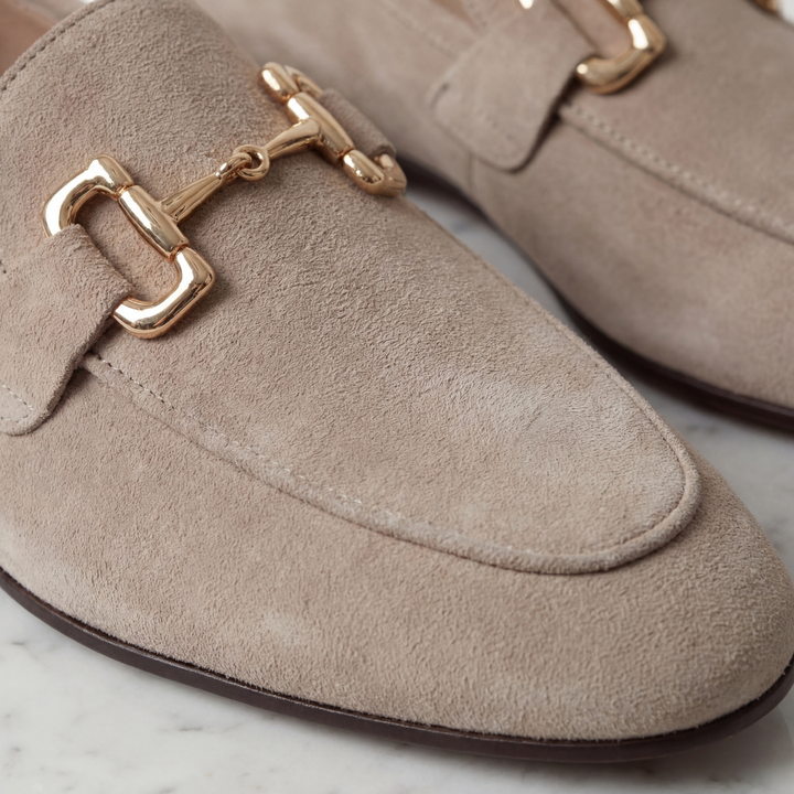 Men's Suede Loafers with Horsebit Detail